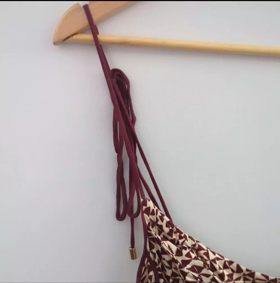 FREE PEOPLE | Brown/Burgundy Kia Mini Adjustable Dress Size Large - Picture 4 of 8